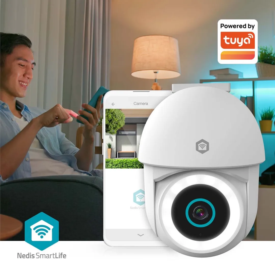 Nedis SmartLife WIFICO22CWT Buitencamera 3MP - Pan & Tilt - Wit