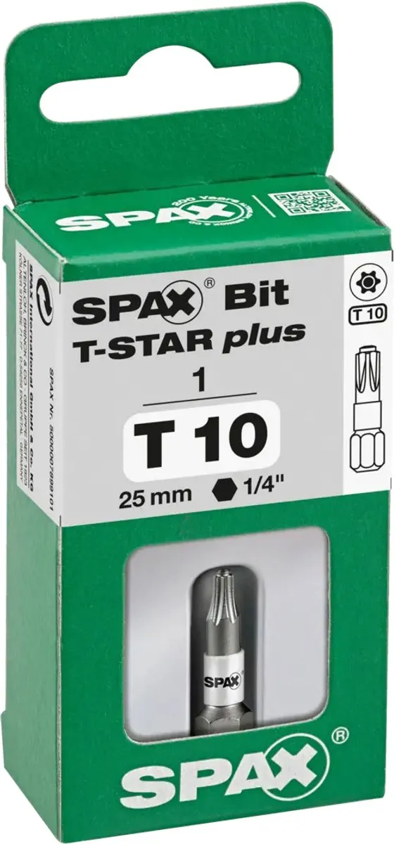 SPAX T-STAR plus T 10 Bit Torx 6,4 x 25 mm 1 Stück ( 5000007899101 )