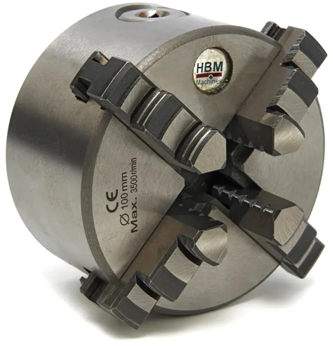 HBM Zelfcentrerende 4-Klauwplaat 125mm - Zilver