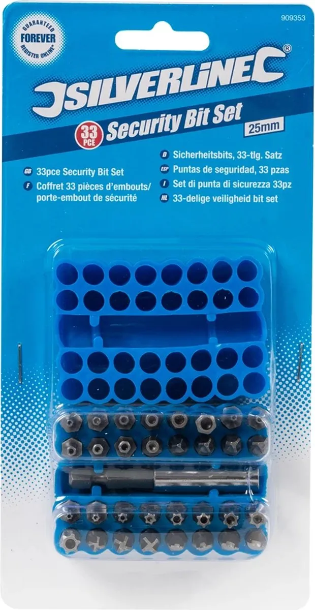Silverline Bitset 25mm 33-delig