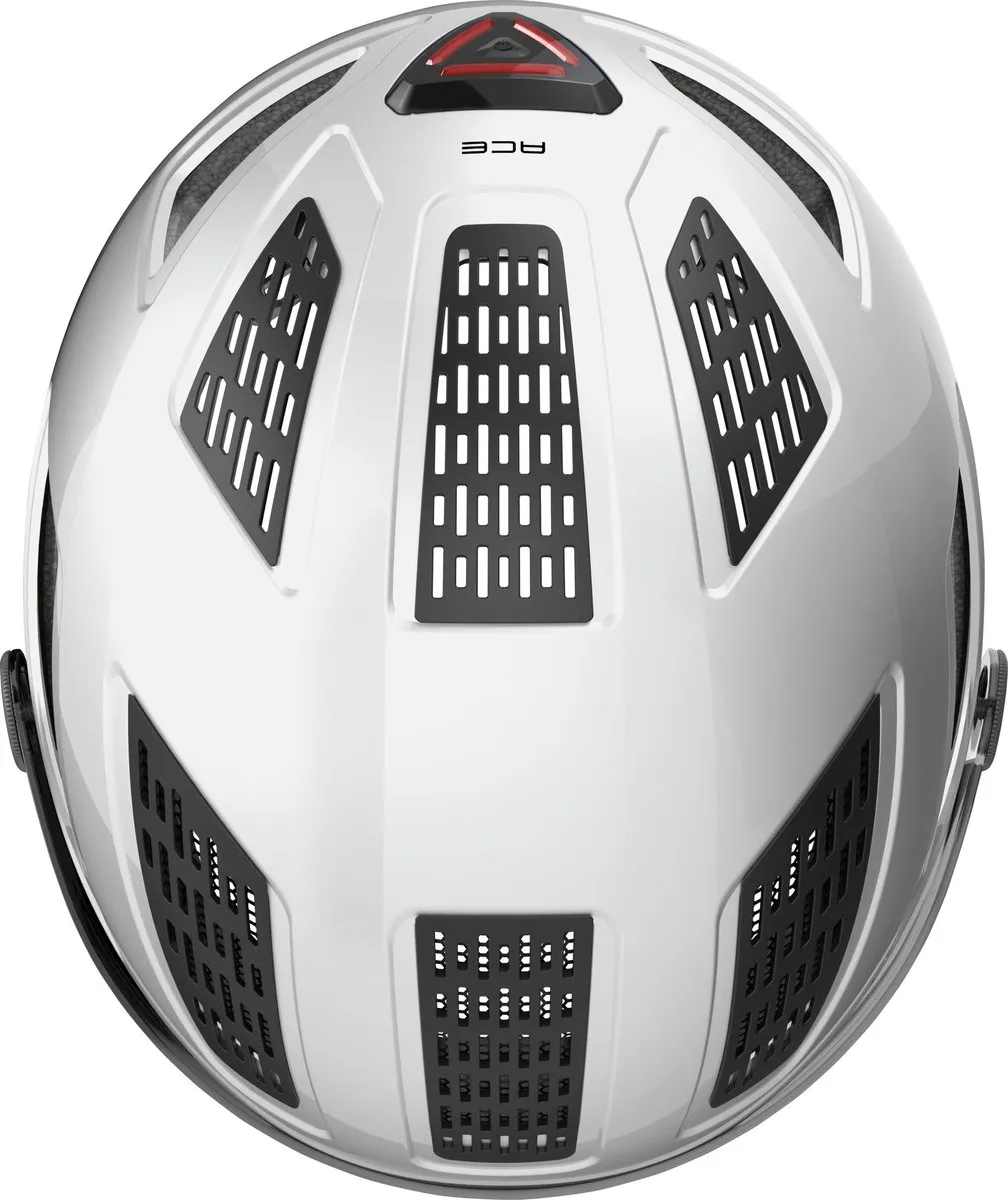 ABUS Hyban 2.0 ACE Fietshelm M - Polar White