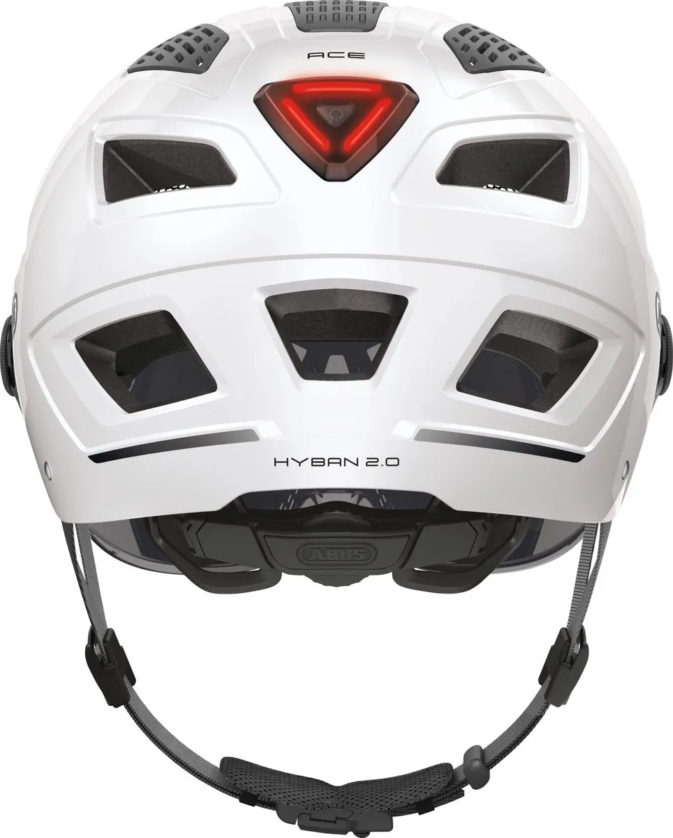 ABUS Hyban 2.0 ACE Fietshelm M - Polar White