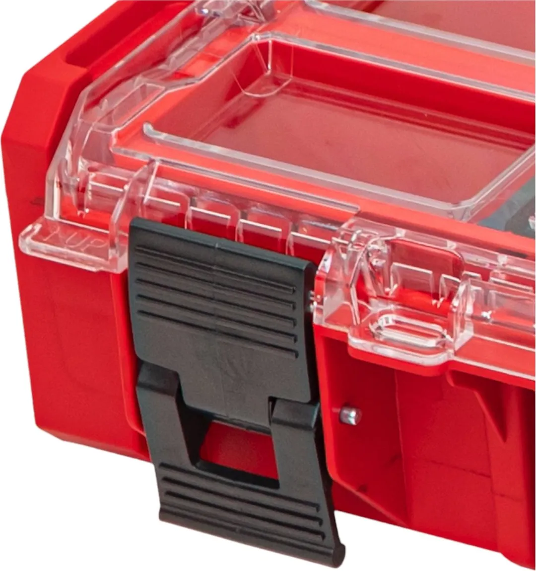 Toolbrothers RHINO XXL Organizer - 13,5L - 4x dozen + 12x verdelers - Rood/Transparant - afbeelding 4 van 6