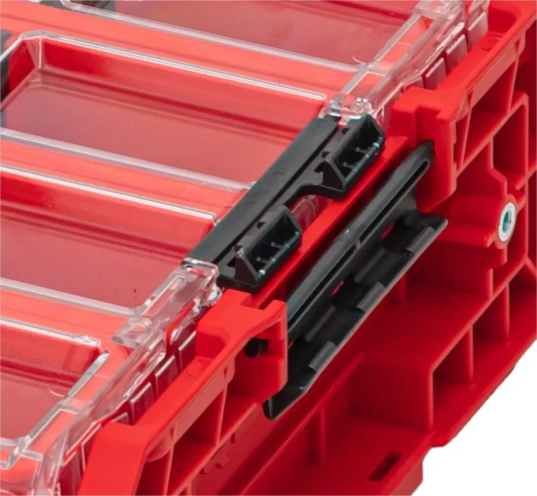 Toolbrothers RHINO XXL Organizer - 13,5L - 4x dozen + 12x verdelers - Rood/Transparant - afbeelding 6 van 6