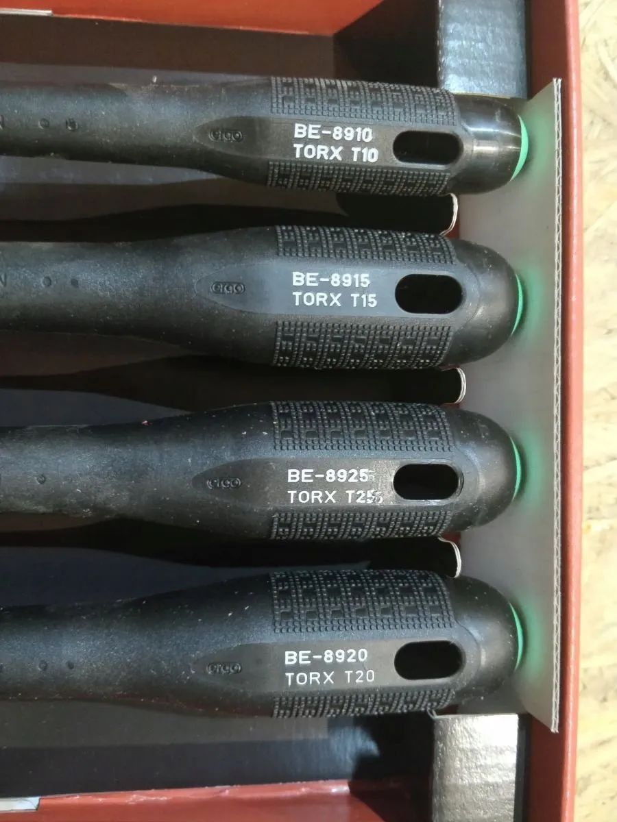 Bahco BE9850B Schroevendraaierset - 4 Delen - Torx T10/T15/T20/T25