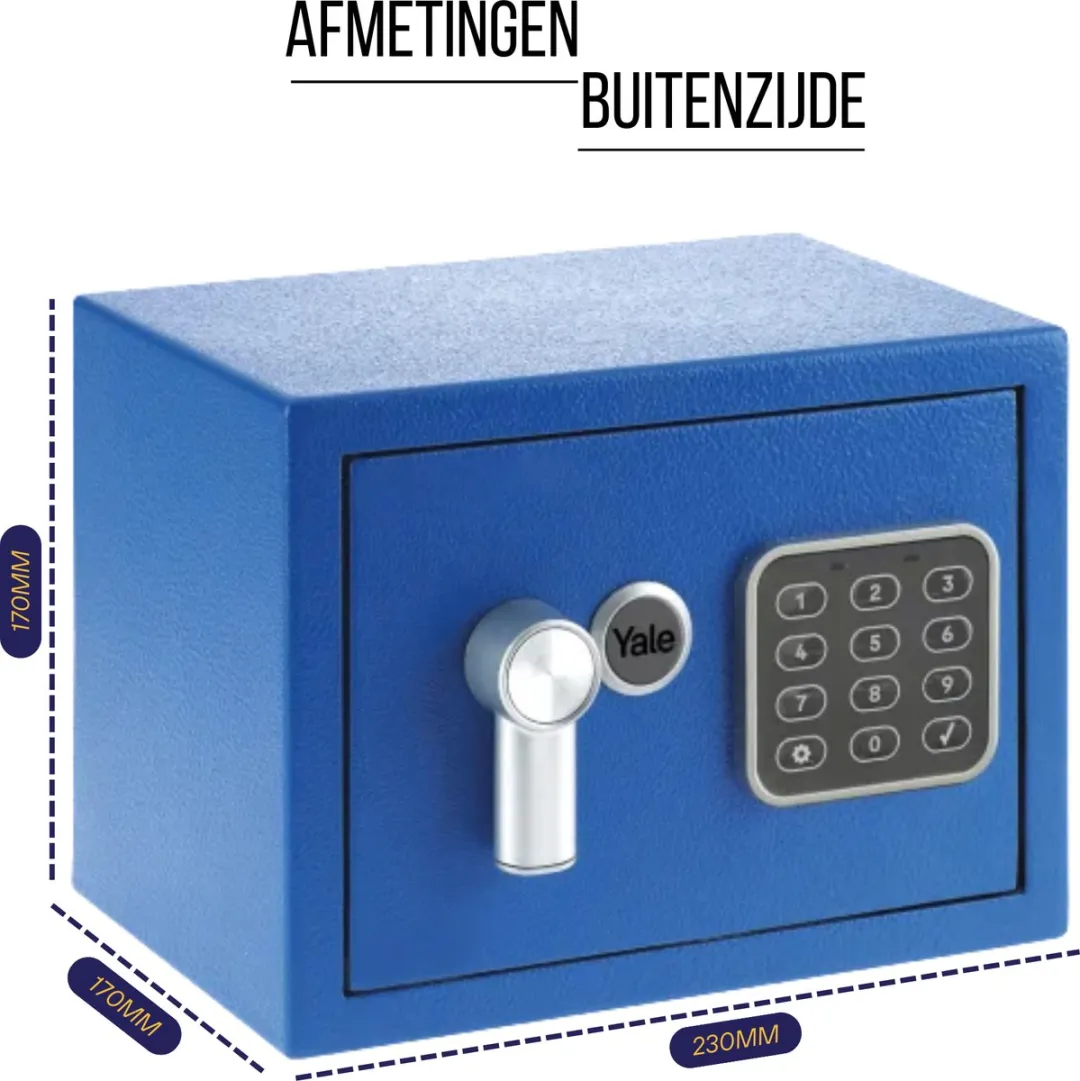 Yale YSV/170/DB2 Elektronische Kluis - Blauw