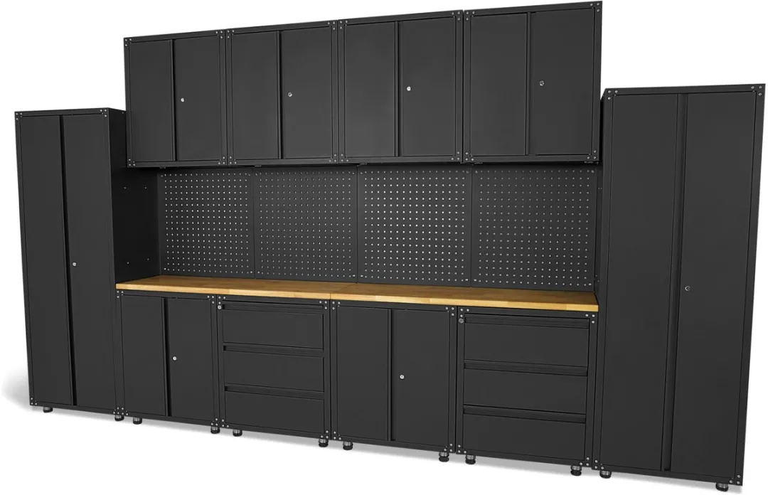 HBM Modulair Premium Werkplaatssysteem, 16-delig, mat zwart