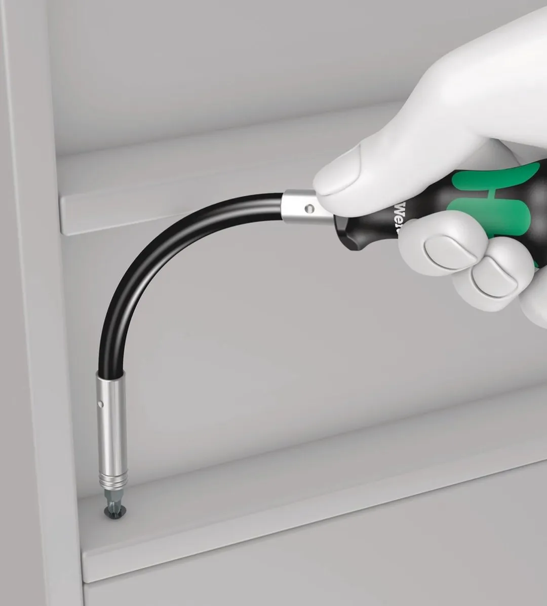 Wera 393 S 05028161001 Bits-handhouder - Flexibele schacht - Groen/Zwart