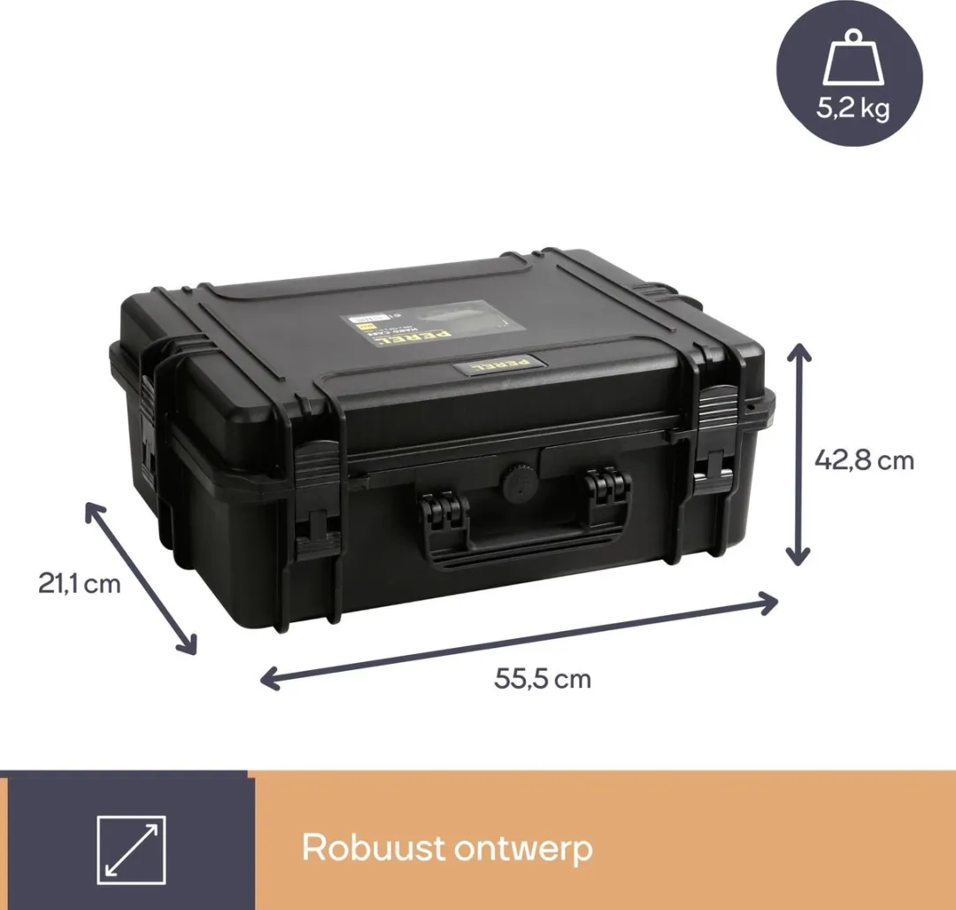 Perel Multifunctionele Koffer 1003 - IP67 Waterdicht - 555x428x211mm - Zwart - afbeelding 6 van 6