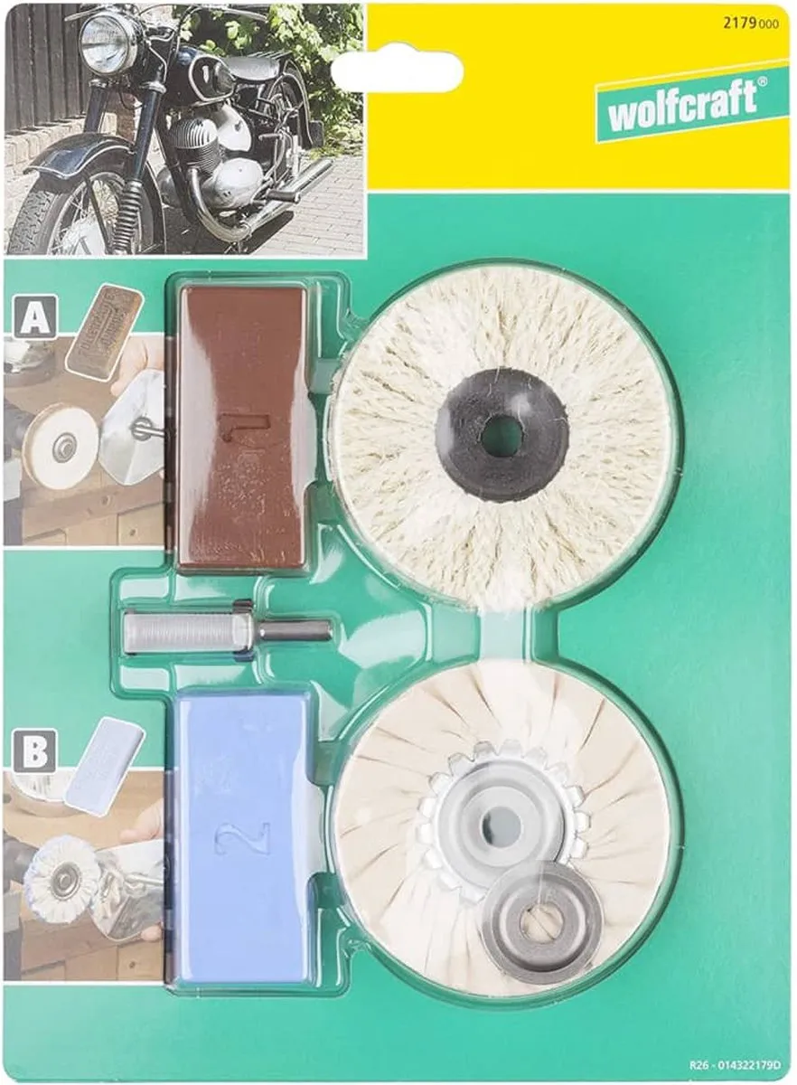 Wolfcraft Polijstset 2179000 - 100W - 85mm