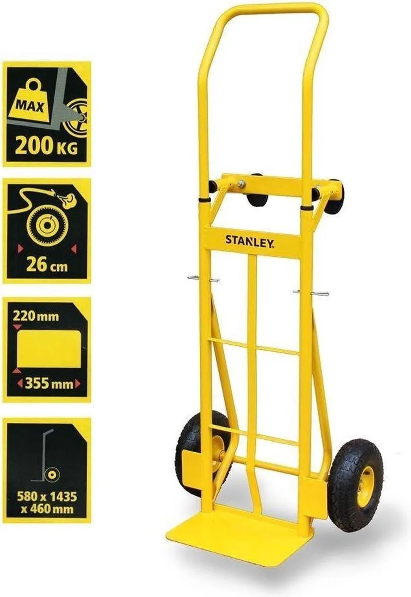 Stanley Steekwagen MT519 2-in-1 - 200 kg - Geel