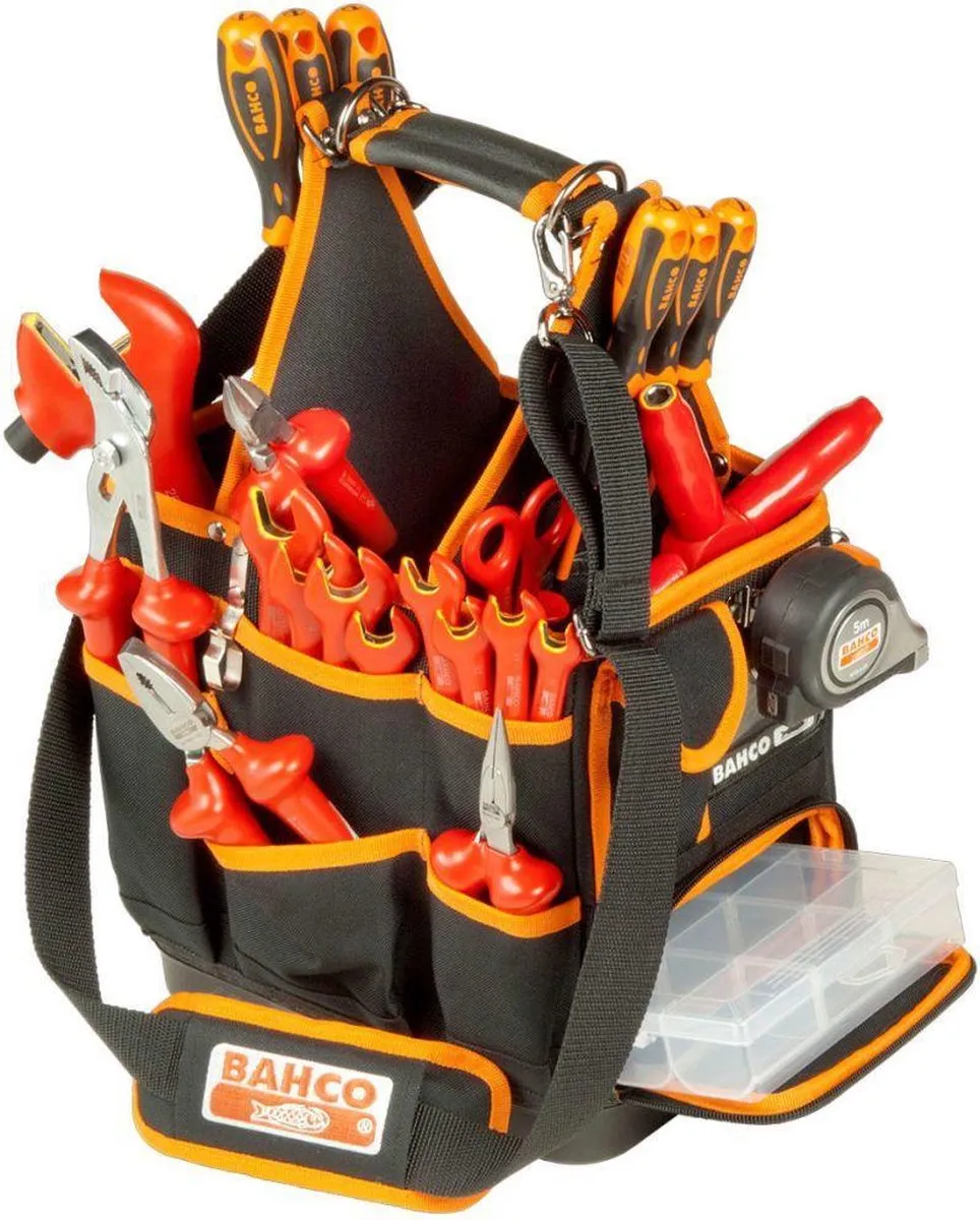 Bahco 4750FB3-12 Gereedschapstas Electricien - 285x285x190mm - Zwart/oranje