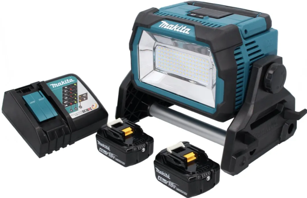 Makita DML809RM Draadloze LED Bouwspot 18V - 10.000lm - 2x 4.0Ah