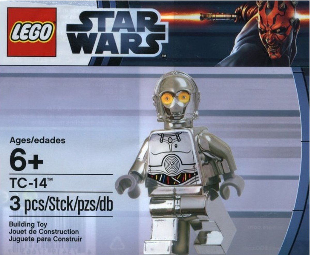 Lego Star Wars TC-14 droid chrome silver exclusief figuur 5000063