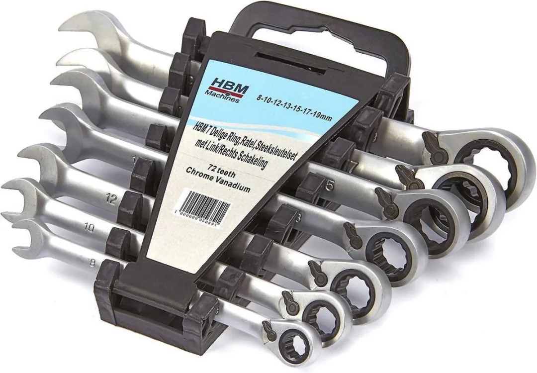 HBM Machines Steeksleutelset 7-delig 8-19mm