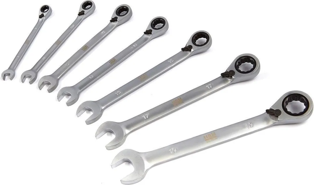 HBM Machines Steeksleutelset 7-delig 8-19mm - Metrisch
