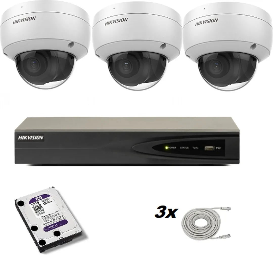 Hikvision DS-2CD2186G2-I Cameraset 3x 8MP