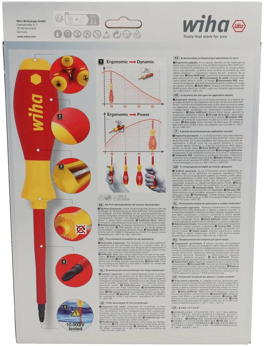 Wiha 320NK6 Schroevendraaierset - 6 Stuks - PH 1/PH 2/SL 3-6.5 - afbeelding 6 van 6