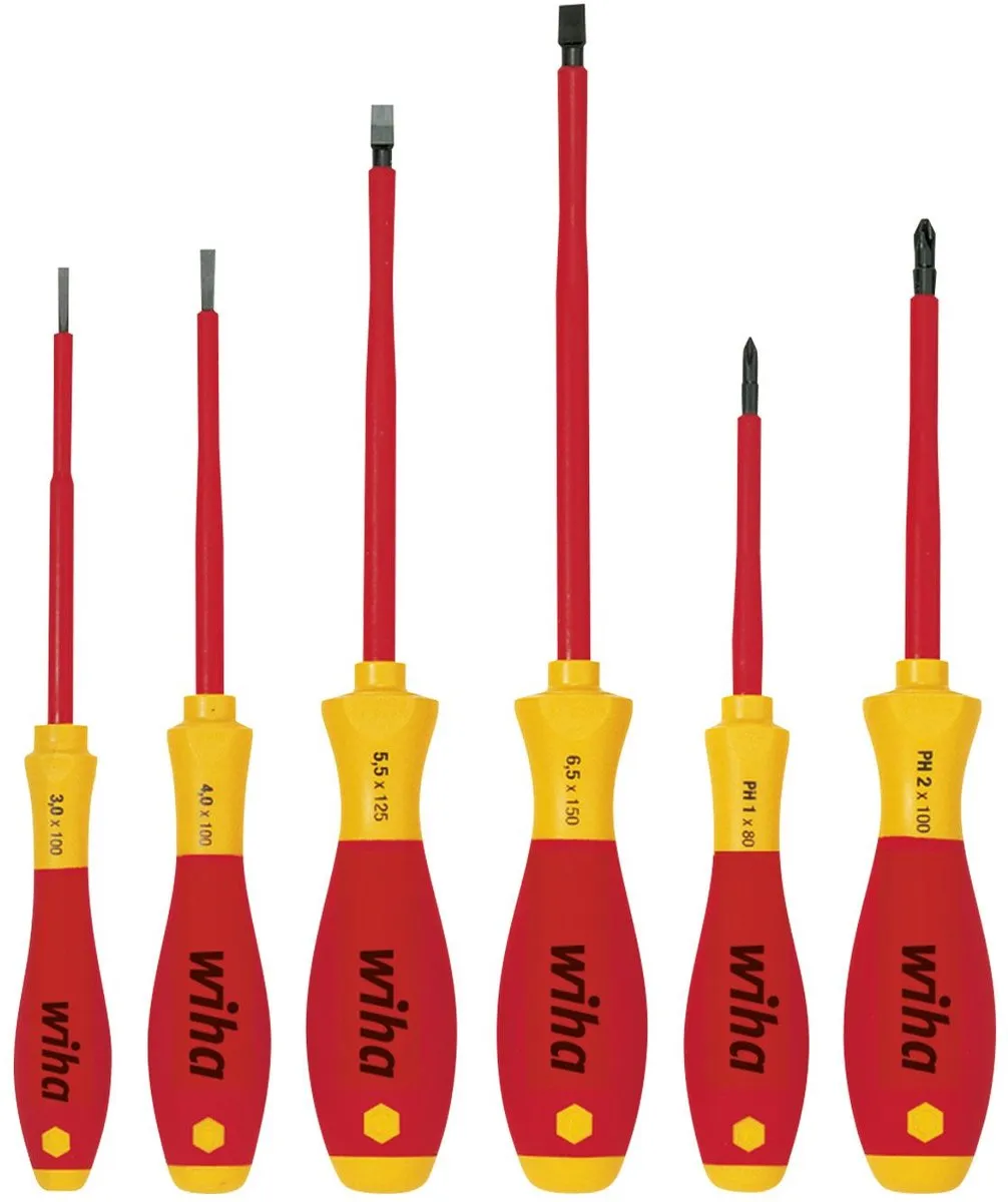 Wiha 320NK6 Schroevendraaierset - 6 Stuks - PH 1/PH 2/SL 3-6.5