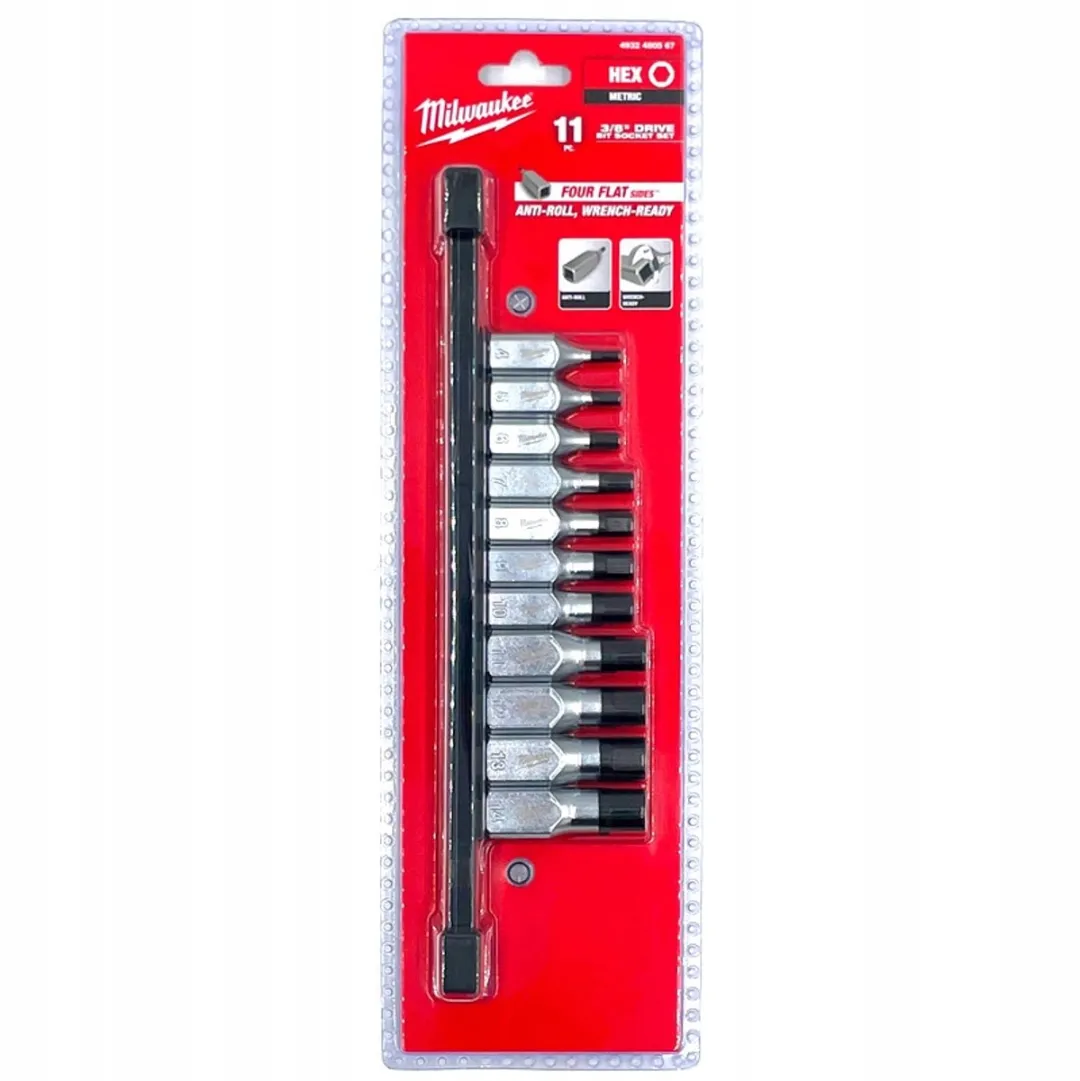 Milwaukee 4932464967 Dopsleutelset 3/8" 11-delig