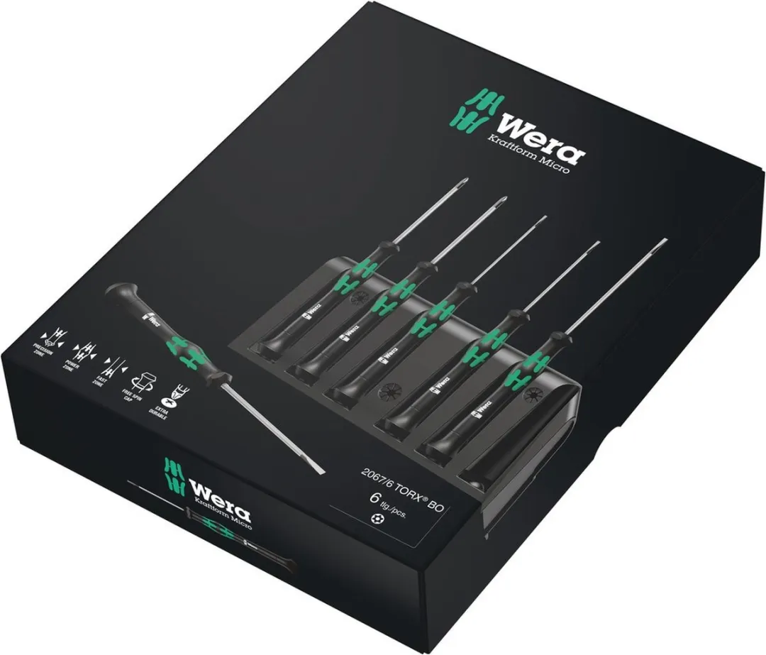Wera 2067/6 Torx BO-schroevendraaierset - 14-delig - T1 t/m T40