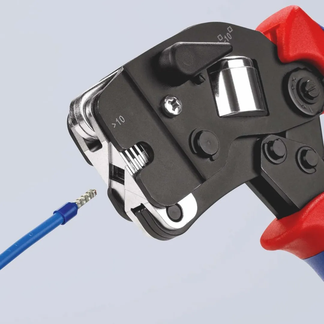 Knipex 975309 Krimptang Zelfinstellend 190mm - Zwart/Blauw/Rood