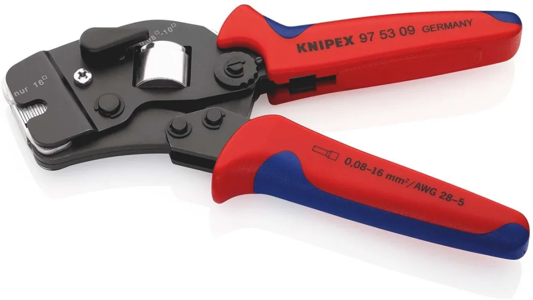 Knipex 975309 Krimptang Zelfinstellend 190mm - Zwart/Blauw/Rood