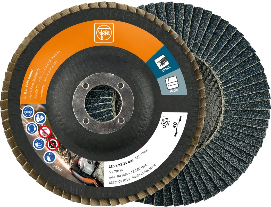 Fein 10x Lamellenschijven Ø125 Zirkoniumkorund K40