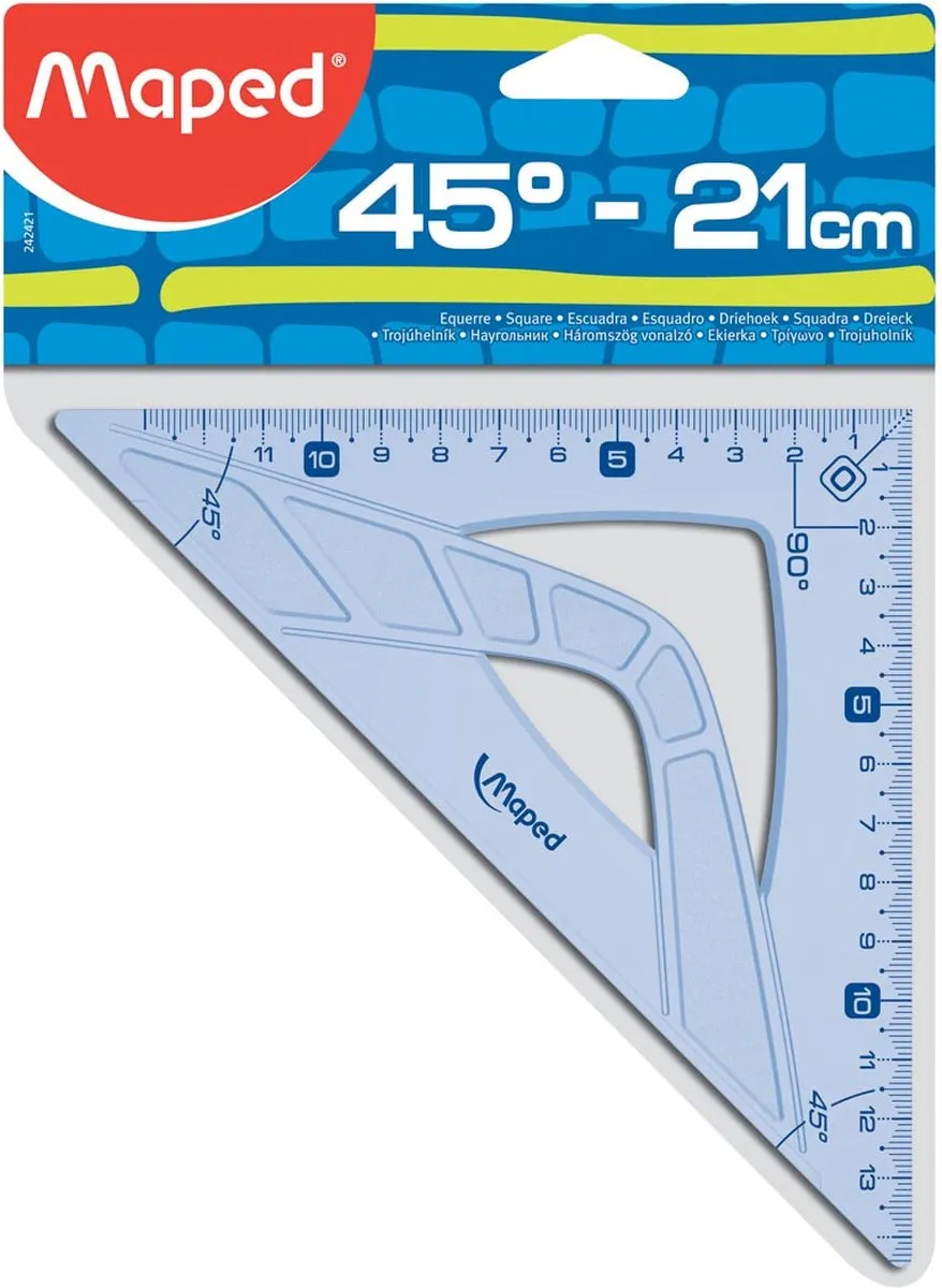 Maped Geometric Winkelhaak 21cm - Transparant