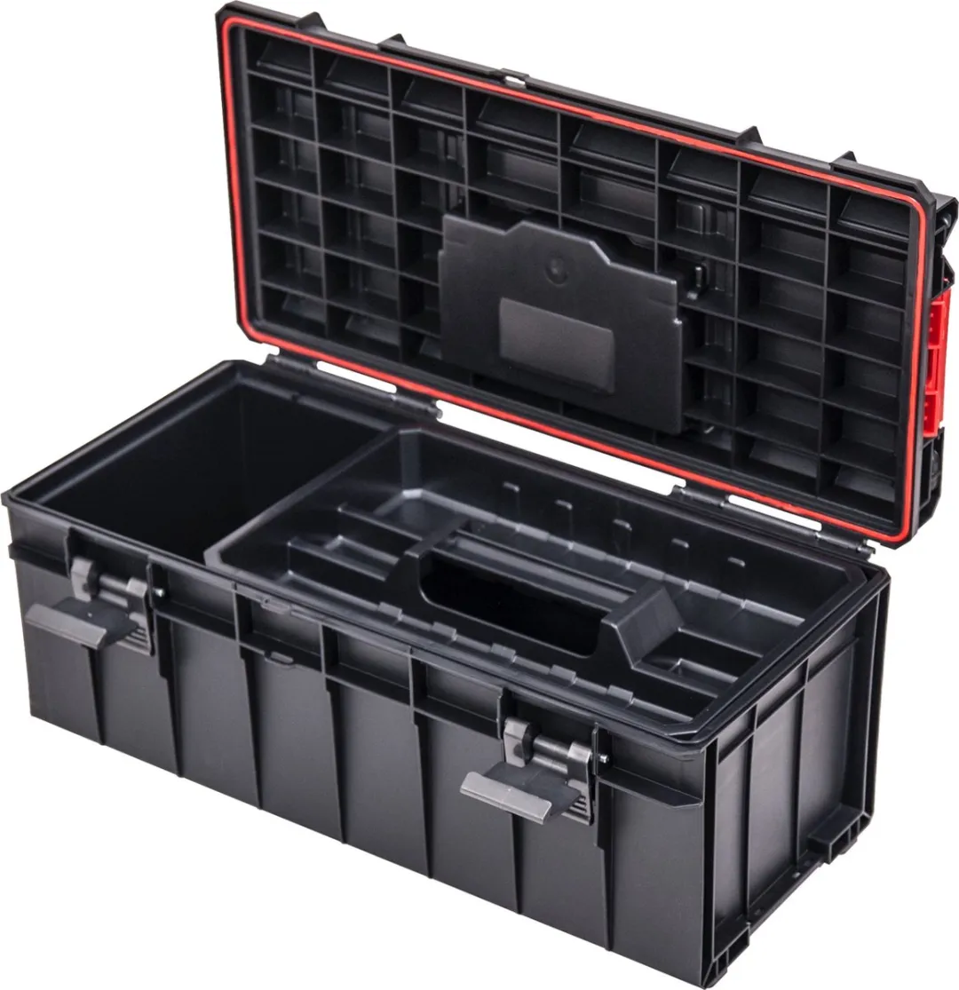 Toolbrothers RHINO ECO Basic Long 22L Gereedschapskoffer - Rood/Zwart - afbeelding 5 van 5
