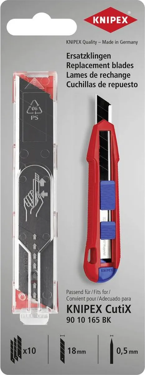 Knipex 90 10 165 E02 Reservemesjes 10 Stuks