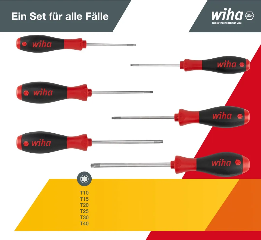 Wiha Torxschroevendraaier T10 6 Stuks - SoftFinish