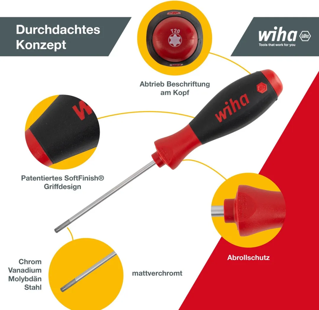 Wiha Torxschroevendraaier T10 6 Stuks - SoftFinish