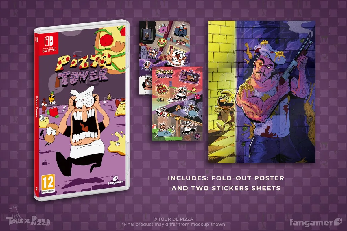 Mindscape Pizza Tower Nintendo Switch - Cartridge + Poster + Stickers