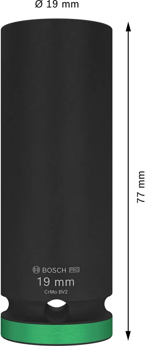 Bosch Professional PRO Slagmoerdoos 19mm - 1/2" - 1 Stuk