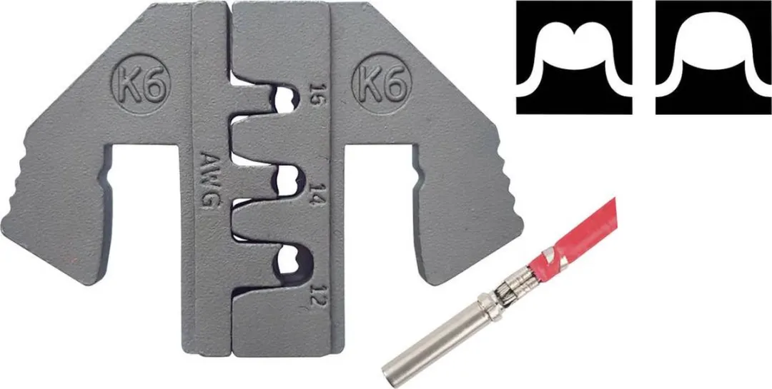 TOOLCRAFT PLE-0K6 Krimpinzetstuk Duits K6 - 12-16 AWG