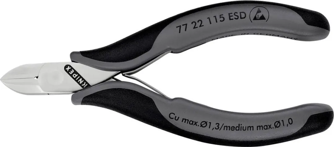 Knipex 77 22 115 ESD Zijsnijtang Ronde kop 115mm