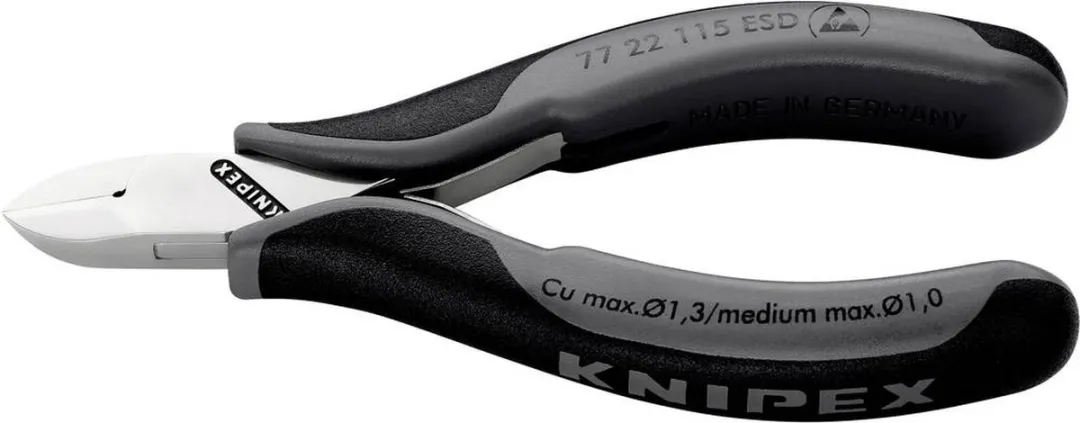 Knipex 77 22 115 ESD Zijsnijtang Ronde kop 115mm