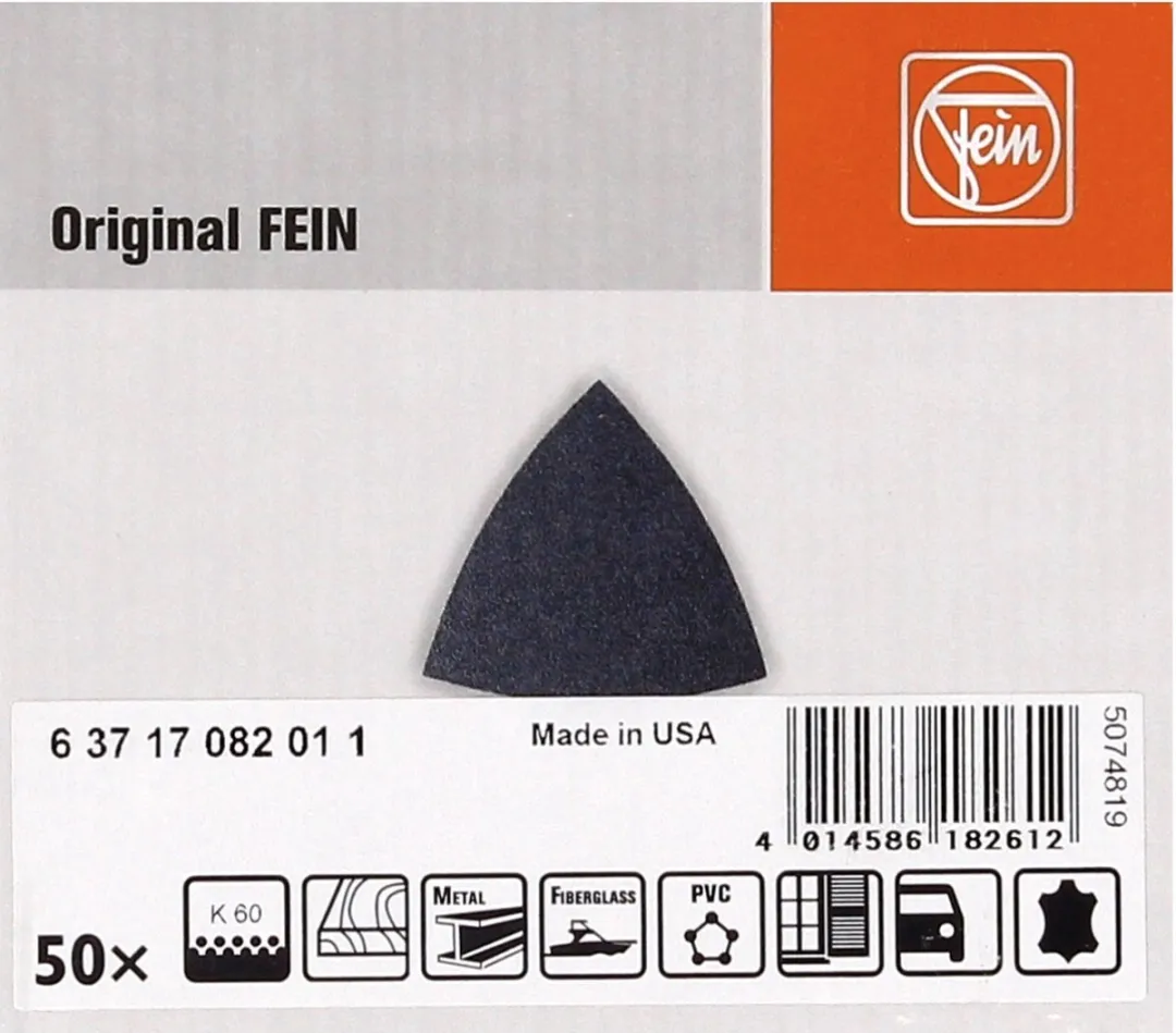 Fein Schuurpapier Driehoek Korrel 60 - 50 Stuks