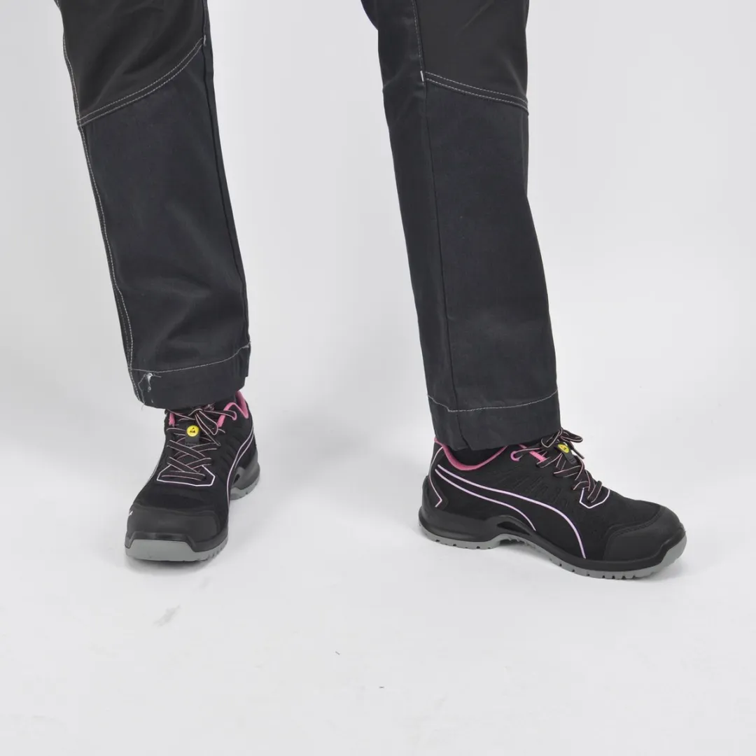 PUMA Safety Fuse TC Laag S1P - Zwart/Roze 40