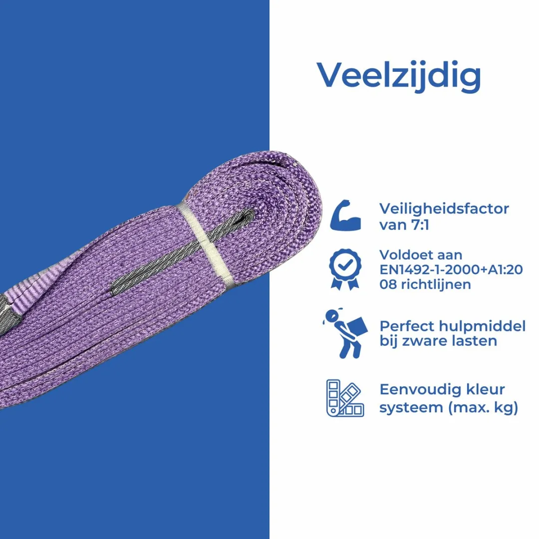 TETRA Hijsband 1 Ton 4m - Paars