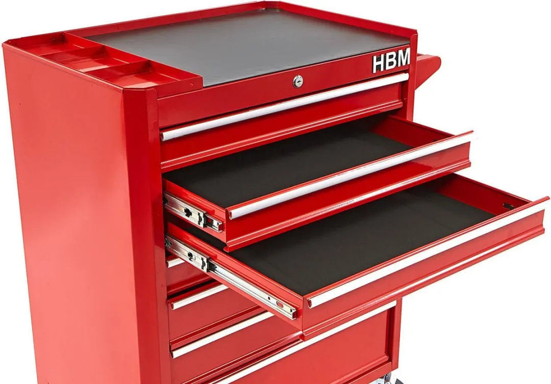 HBM 7-Laden Gereedschapswagen - Rood - afbeelding 6 van 6