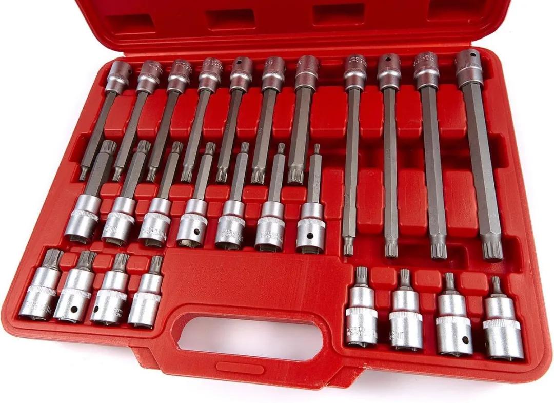 HBM Profi 26-delig 1/2" Spline Veeltand Doppenset - 55mm