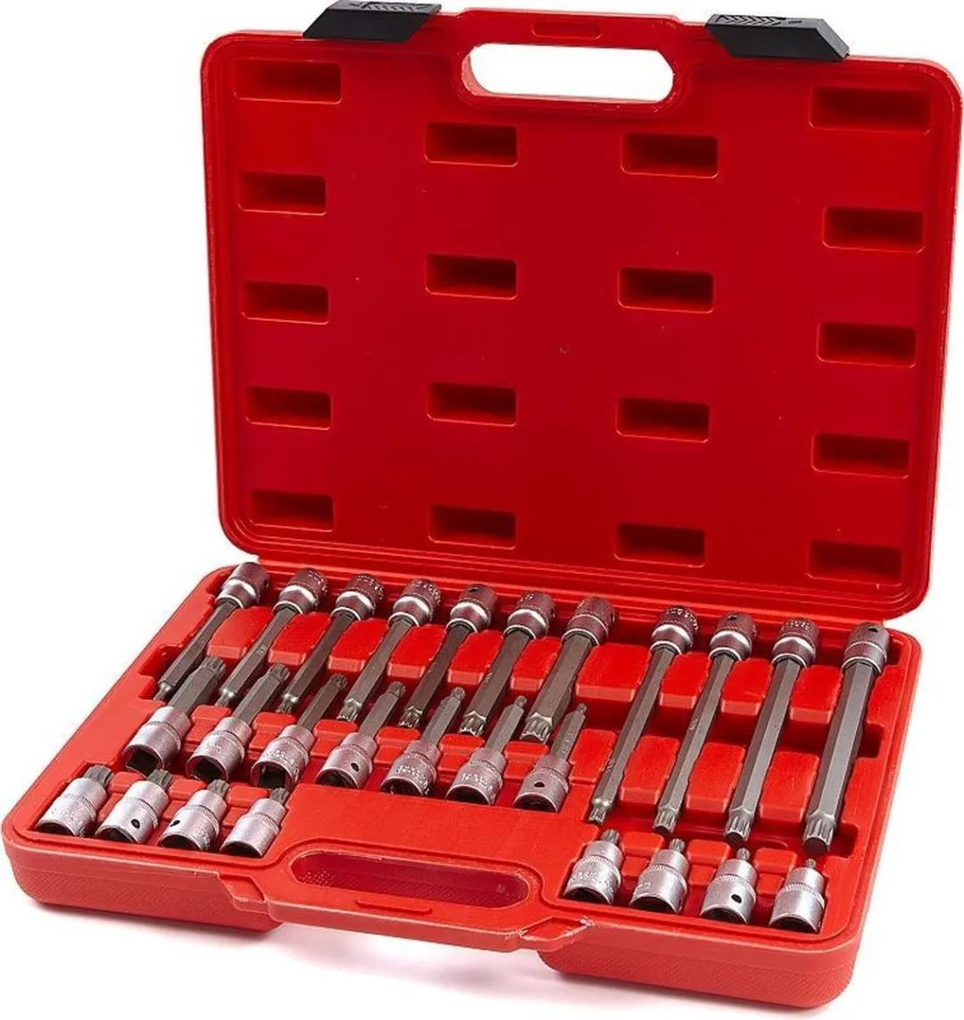 HBM Profi 26-delig 1/2" Spline Veeltand Doppenset - 55mm