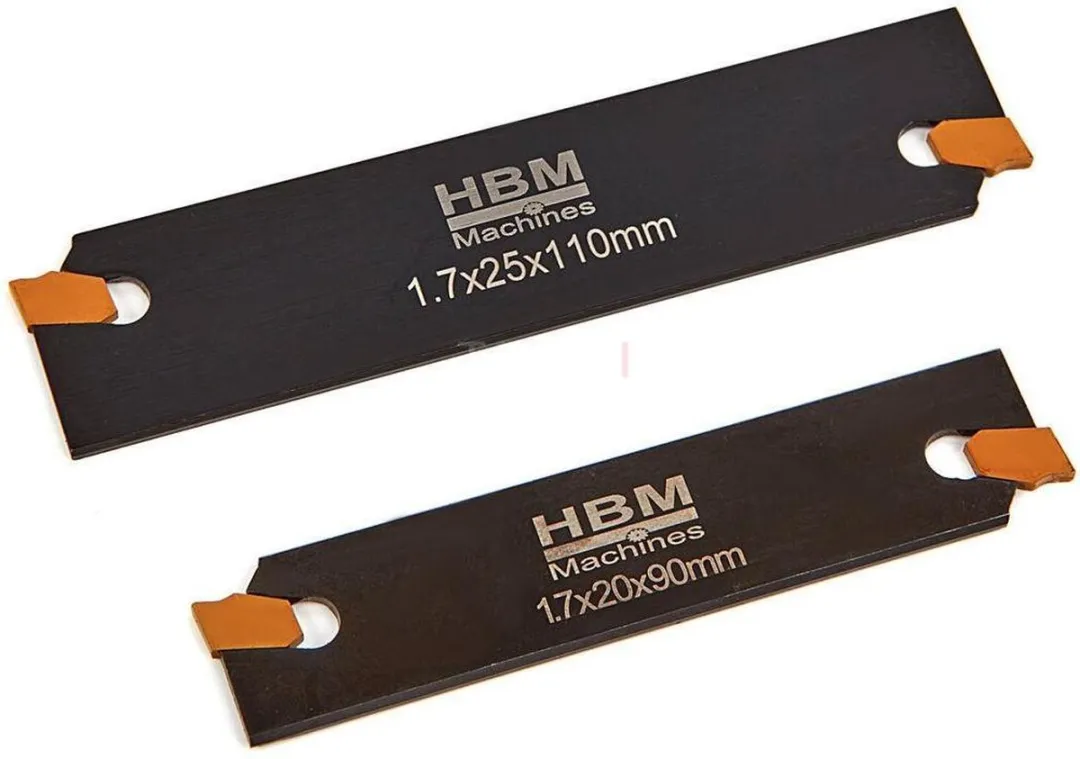 HBM Afsteekmes 1,7x20x90mm - 2 Wisselplaten
