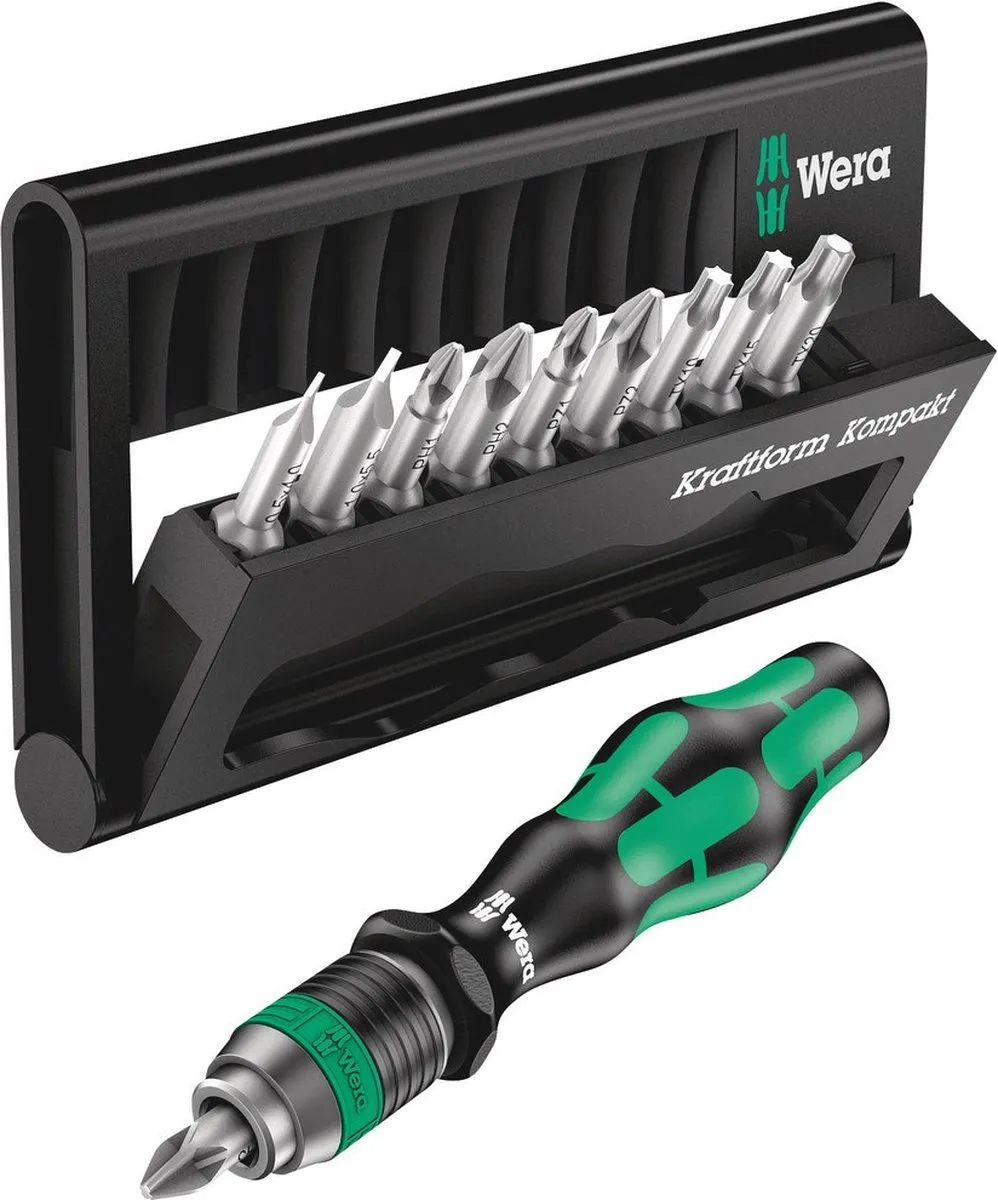 Wera Kraftform Kompakt 10 05056653001 Bit Set - 9 Stuks T