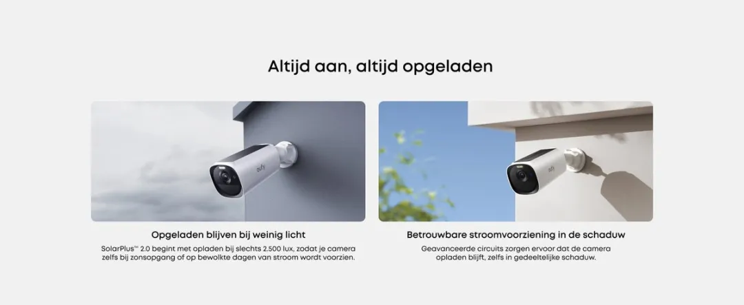 Eufy E40 Add-on Camera 2K - 2 Stuks - Zonnepaneel