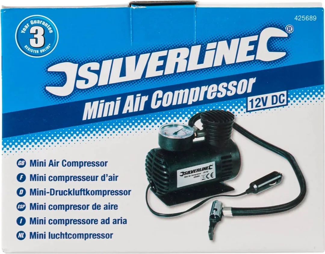 Silverline Mini Luchtcompressor 425689 - 12V DC