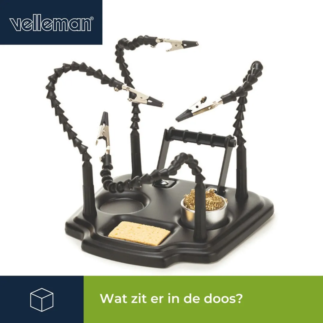 Velleman Handige Derde Hand Tool - 4 Armen - Zwart - afbeelding 6 van 6