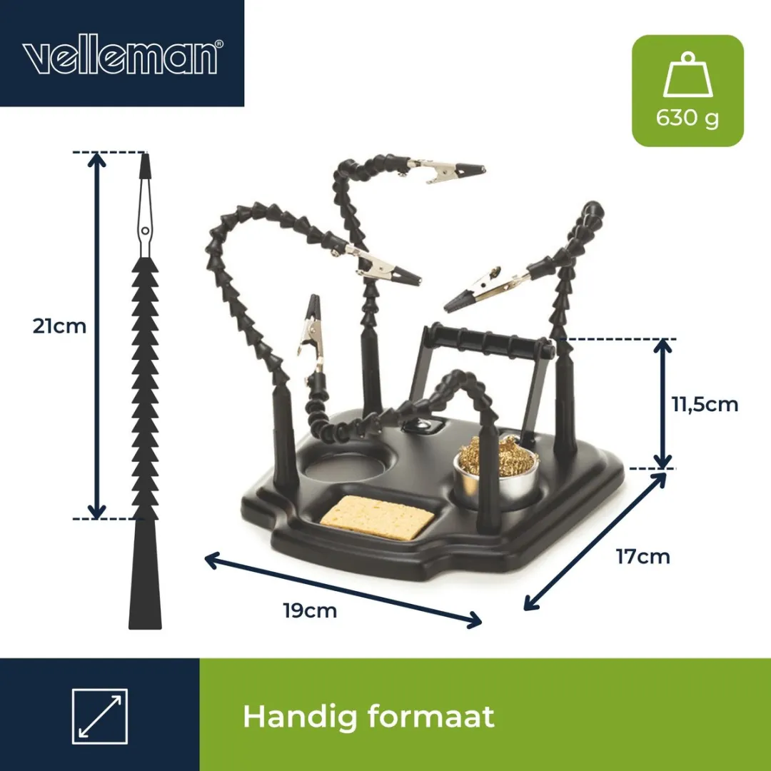 Velleman Handige Derde Hand Tool - 4 Armen - Zwart